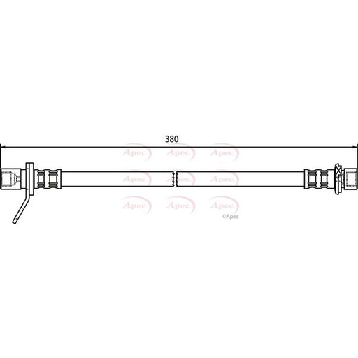 Apec Brake Hydraulic Hose Line Rear Left fits Toyota Avensis 1997-2003