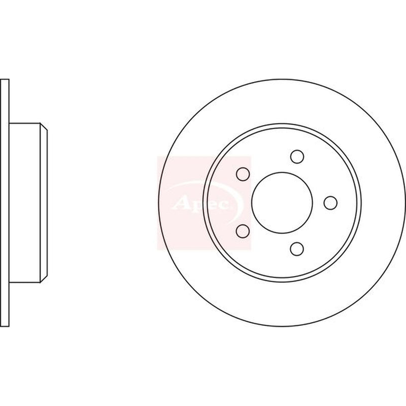 Apec Rear Brake Discs & Pads fits Chrysler Tacuma 1995-2001 2.0 2.4 2.5 3.0 3.3