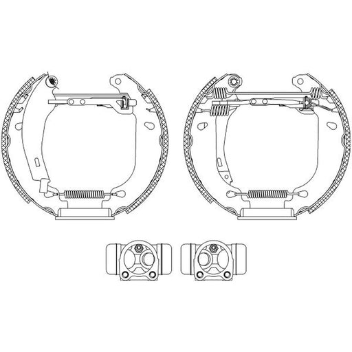 Mintex Brake Shoe Set Axle Kit fits Renault 21 1986-1989 1.7