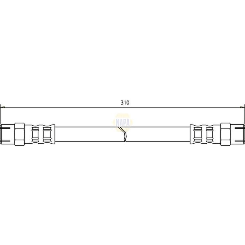 NAPA Brake Hydraulic Hose Line Front fits BMW 3 1975-1984