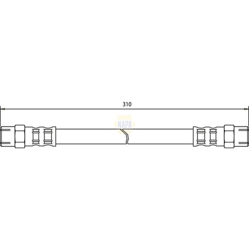 NAPA Brake Hydraulic Hose Line Front fits BMW 3 1975-1984