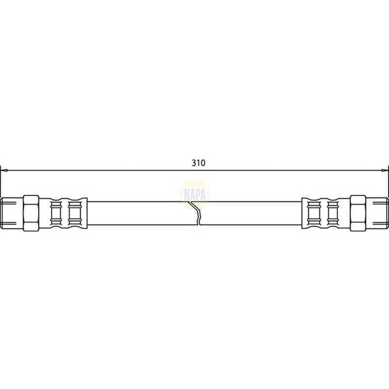 NAPA Brake Hydraulic Hose Line Front NBH1248