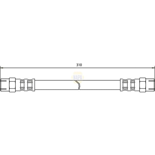 NAPA Brake Hydraulic Hose Line Front NBH1248