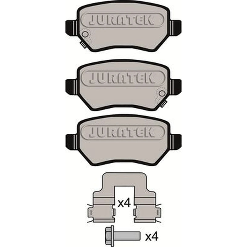 Juratek Rear Brake Pad Set fits Kia Cee'D 2012-2018 1.0 1.4 1.6