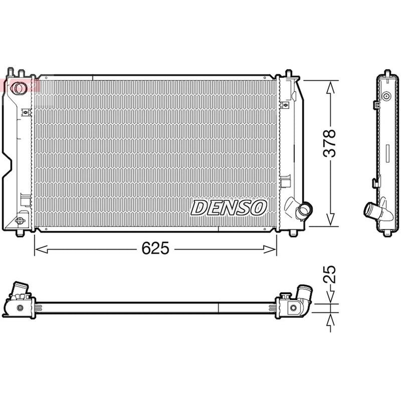 Denso Engine Radiator fits Toyota Corolla 2004-2007 1.4