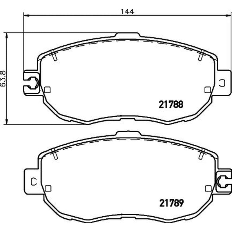 Mintex Front Brake Pad Set fits Lexus Ls 1989-1995