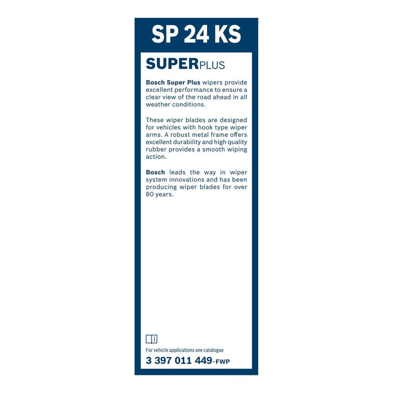Bosch Conventional Wiper Blade 600mm — SP24KS fits Iveco Daily III 1999-2007 2.8