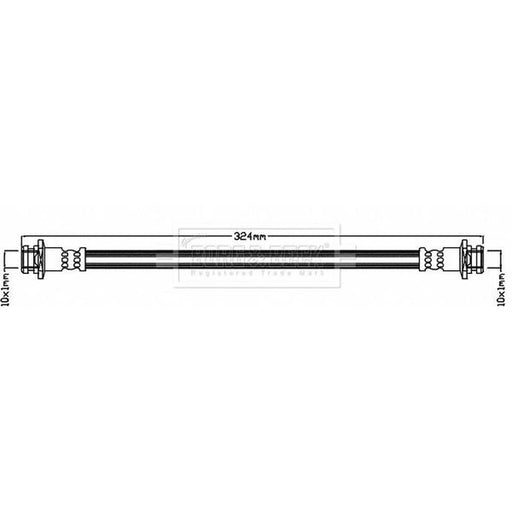 Borg & Beck Brake Hydraulic Hose Line Rear Right BBH8014