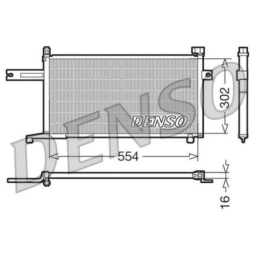 Denso Air Conditioning Condenser fits Nissan Micra II 1992-2003 1.0 1.3 1.4