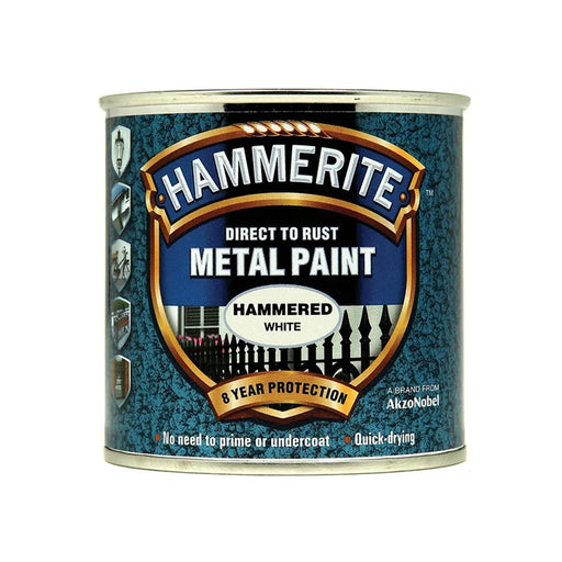 Hammerite Direct To Metal Hammered Paint 250ml White