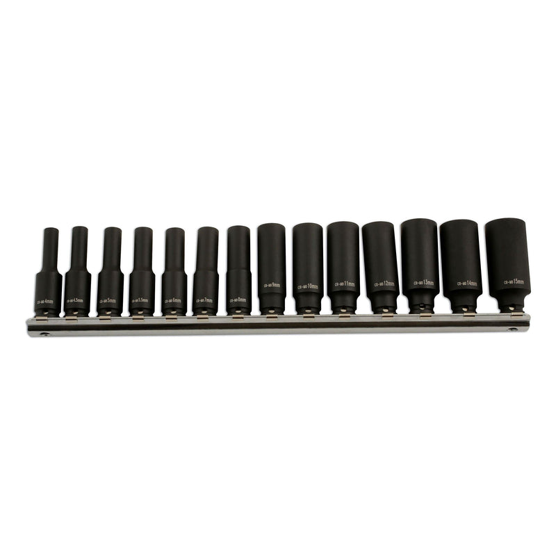 Laser Deep Impact Socket Set 1/4"D 14pc 5962 Laser - Dynamic Drive
