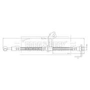 Borg & Beck Brake Hydraulic Hose Line Front Left BBH8898