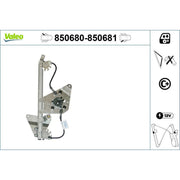 Valeo Electric Window Regulator Lifter Left Rear 850680