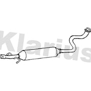 Klarius Box With Centre Pipe Centre fits Toyota Yaris/Vitz 1999-2005 1.3