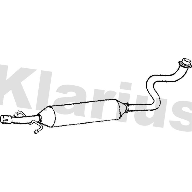 Klarius Box With Centre Pipe Centre fits Toyota Yaris/Vitz 1999-2005 1.3