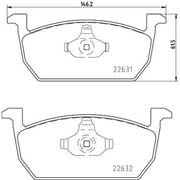 DON Front Brake Pad Set fits Audi A1 2018 on