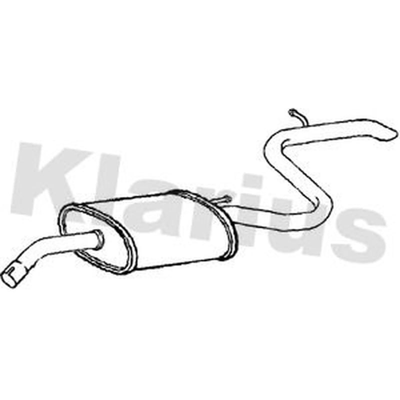 Klarius Box With Tail Pipe Rear fits Hyundai I30 2011-2016 1.4 1.6
