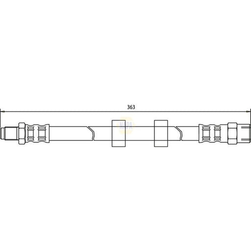 NAPA Brake Hydraulic Hose Line Front fits Volvo 740 1984-1992 2.3