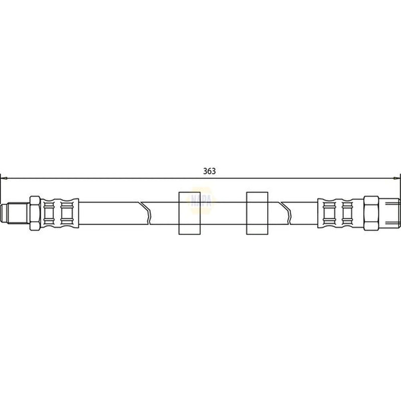 NAPA Brake Hydraulic Hose Line Front NBH1095