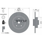 Textar 2 x Rear Brake Discs 92233103-x2