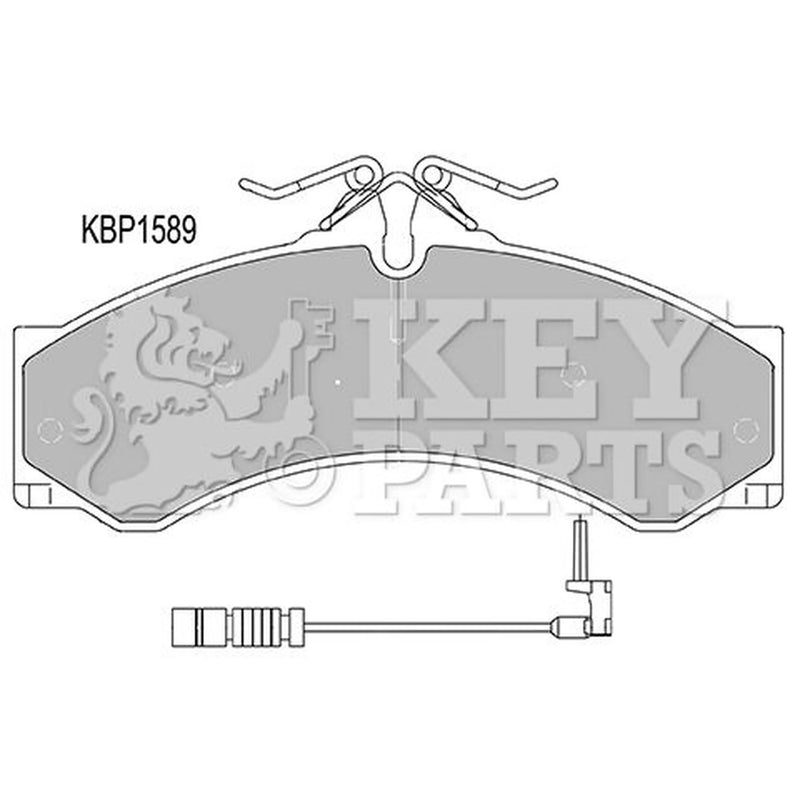 Key Parts 4 x Front Brake Pad Set fits Mercedes-Benz Sprinter 2-T 2000-2006