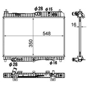 Mahle Engine Radiator fits Ford Fiesta VI 2008-2017 1.4