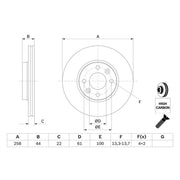 Bosch Front Brake Vented Discs & Pads fits Nissan Micra V 2021 on 1.0