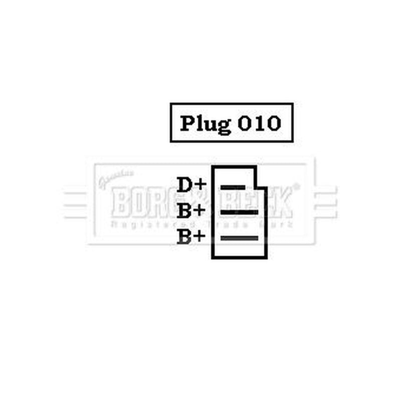 Borg & Beck Car Alternator 12V Left Front fits Ford Fiesta 1984-1989 1.6