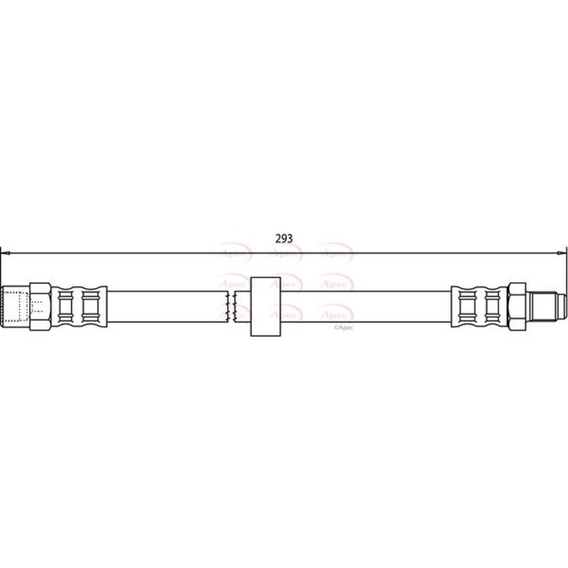 Apec Brake Hydraulic Hose Line Rear fits Volvo S80 I 1998-2006 2.0 2.4 2.5 2.9