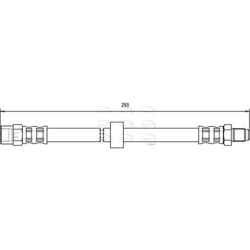Apec Brake Hydraulic Hose Line Rear fits Volvo S80 I 1998-2006 2.0 2.4 2.5 2.9