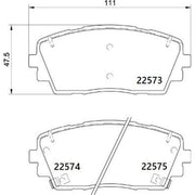 Brembo 4 x Front Brake Pad Set fits Kia Picanto II 2011-2017 1.0 1.2