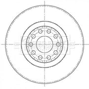 Borg & Beck 2 x Vented Front Brake Discs BBD6093S