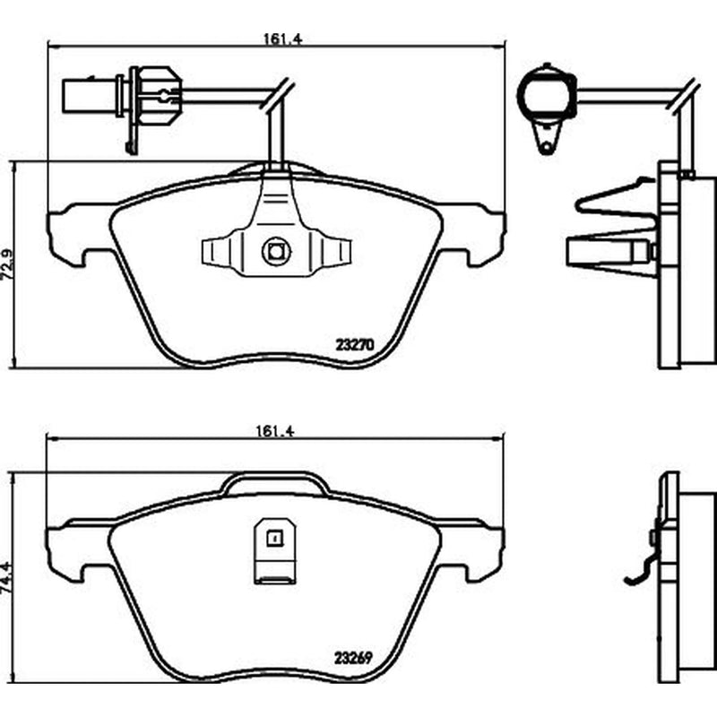 DON Front Brake Pad Set fits Ford Galaxy I 2000-2006 2.8