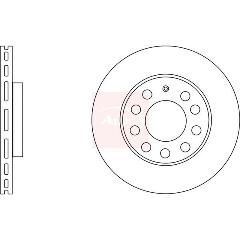 Apec Front Brake Vented Discs & Pads fits Seat Leon 2002-2006 1.8