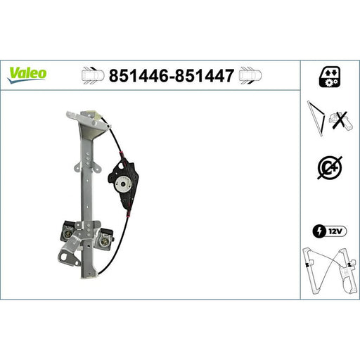 Valeo Electric Window Regulator Lifter Left Front 851446