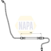 NAPA Brake Hydraulic Hose Line Rear Right fits Citroën C3 Picasso 2008-2015