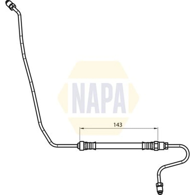 NAPA Brake Hydraulic Hose Line outer NBH1138