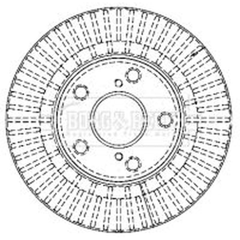 Borg & Beck Front & Rear Brake Discs & Pads fits Toyota Avensis Verso 2001-2009