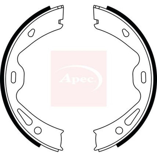 Apec Parking Brake Shoe Set fits Porsche 911 1988-2012 3.3 3.4 3.6 3.8