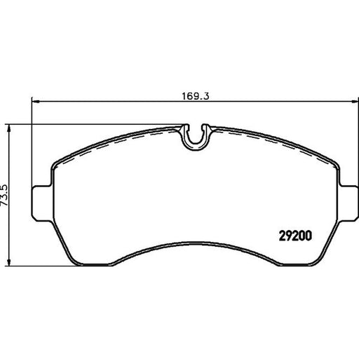 DON Front Brake Pad Set fits Mercedes-Benz G-Class Closed Off-Road Vehicle