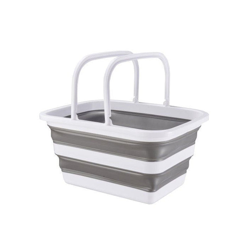 Via Mondo Collapsible Washing Basket 12L White/Grey | NN4 Online