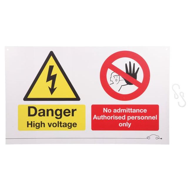Laser High Voltage/No Admittance Sign 6639 Laser - Dynamic Drive