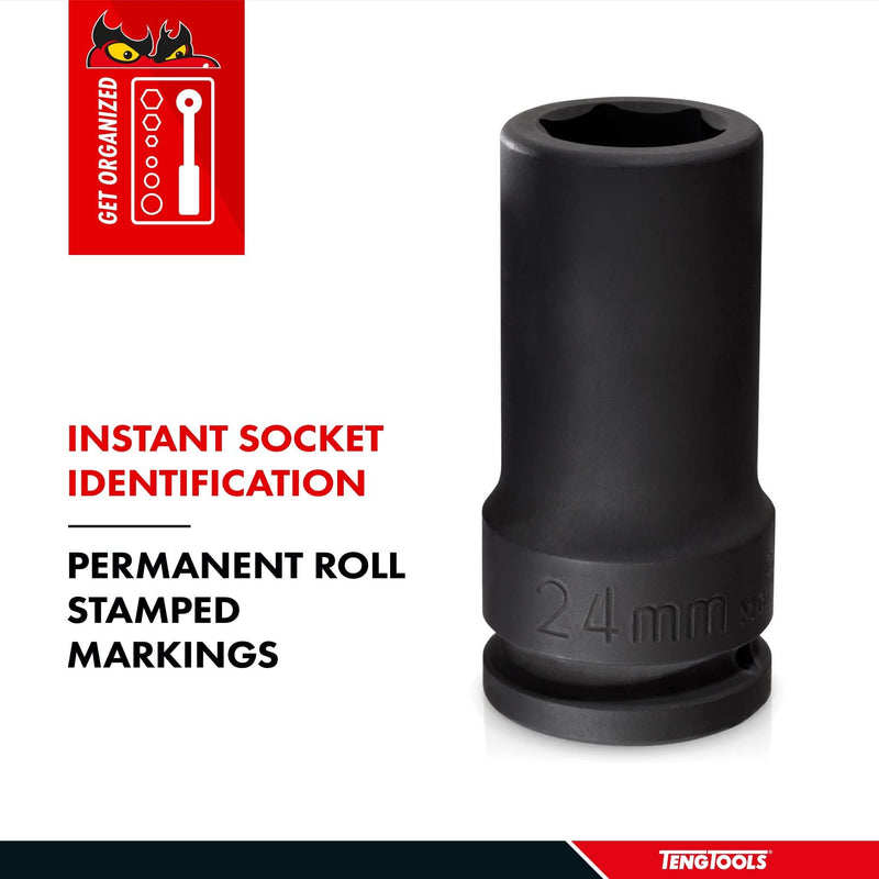 Teng Tools 1" Deep Thinwall Impact Socket DIN Metric 32mm Teng Tools - Dynamic Drive