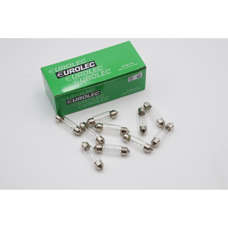 10 x Eurolec 239 C5W 12v 5w Festoon Car Number Plate Interior Light Bulb 11x38mm Eurolec  - Dynamic Drive