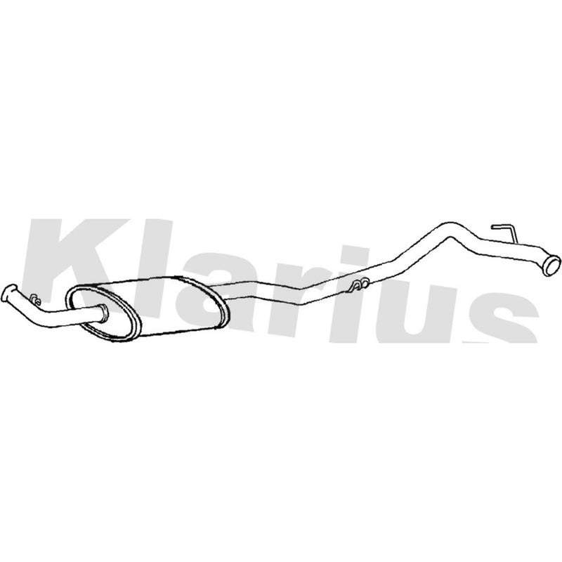 Klarius Box With Centre Pipe Centre fits Renault Trafic 1989-2001 1.9 2.1