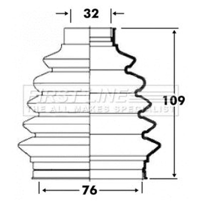 First Line Drive Shaft Bellow Kit Front Left Thermopl fits Mercedes-Benz A-Class