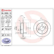 Brembo Rear Brake Solid Discs & Pads fits Hyundai I10 II 2013-2019 1.0 1.2