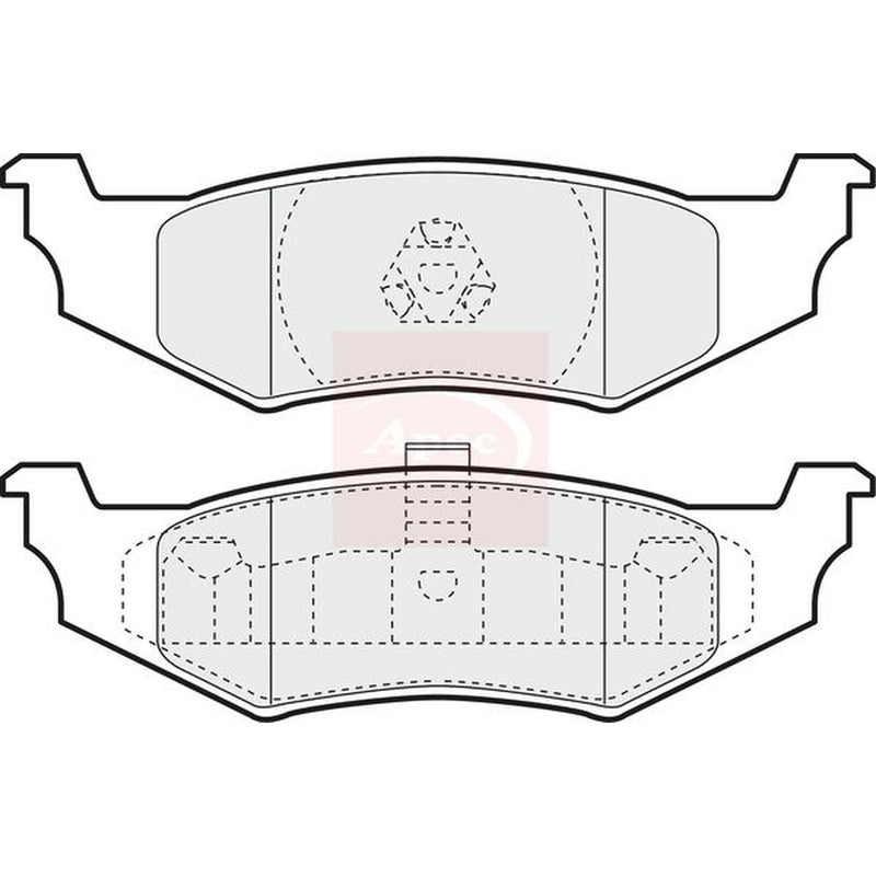 Apec Rear Brake Pad Set fits Chrysler Pt Cruiser 2000-2010 1.6 2.0 2.2 2.4