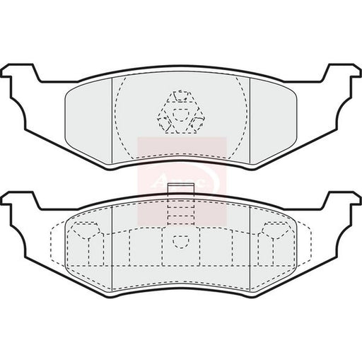 Apec Rear Brake Pad Set fits Chrysler Pt Cruiser 2000-2010 1.6 2.0 2.2 2.4
