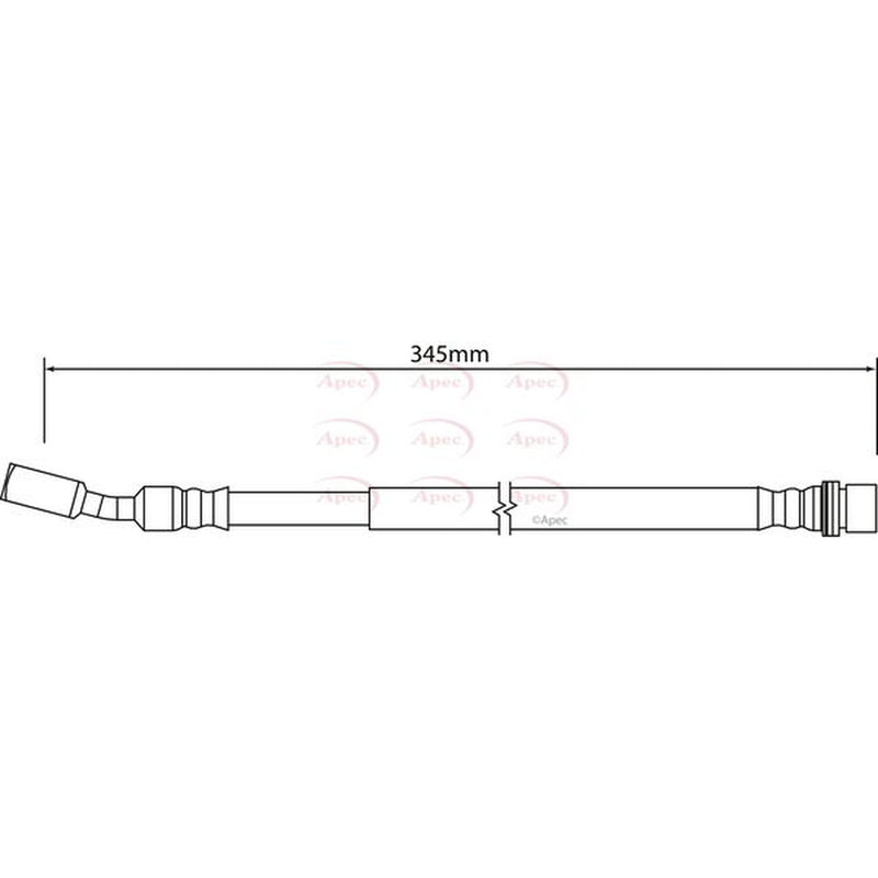 Apec Brake Hydraulic Hose Line Rear fits Land Rover Discovery III 2004-2009